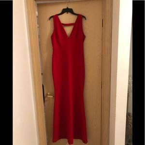 Red evening gown